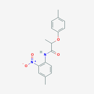 molecular formula C17H18N2O4 B4572142 N-(4-甲基-2-硝基苯基)-2-(4-甲基苯氧基)丙酰胺 