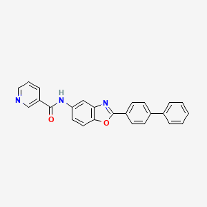 molecular formula C25H17N3O2 B4572155 N-[2-(biphenyl-4-yl)-1,3-benzoxazol-5-yl]pyridine-3-carboxamide 