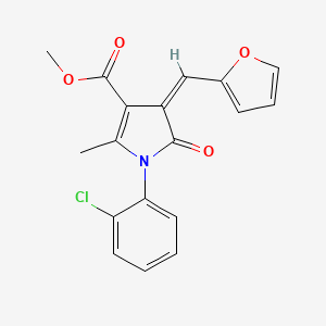 molecular formula C18H14ClNO4 B4572164 1-(2-氯苯基)-4-(2-呋喃基亚甲基)-2-甲基-5-氧代-4,5-二氢-1H-吡咯-3-羧酸甲酯 