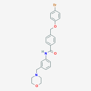 molecular formula C25H25BrN2O3 B457218 4-[(4-bromophenoxy)methyl]-N-[3-(morpholin-4-ylmethyl)phenyl]benzamide 