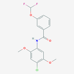 molecular formula C16H14ClF2NO4 B457220 N-(4-chloro-2,5-dimethoxyphenyl)-3-(difluoromethoxy)benzamide 
