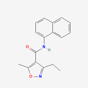 molecular formula C17H16N2O2 B4572206 3-ethyl-5-methyl-N-1-naphthyl-4-isoxazolecarboxamide 