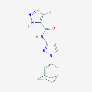 molecular formula C17H20IN5O B457222 N-[1-(1-adamantyl)-1H-pyrazol-3-yl]-4-iodo-1H-pyrazole-3-carboxamide 