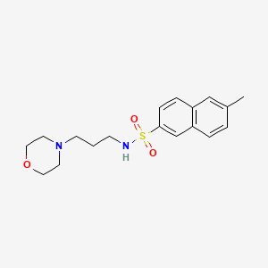 molecular formula C18H24N2O3S B4572220 6-methyl-N-(3-morpholin-4-ylpropyl)naphthalene-2-sulfonamide 