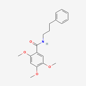 molecular formula C19H23NO4 B4572284 2,4,5-trimethoxy-N-(3-phenylpropyl)benzamide 