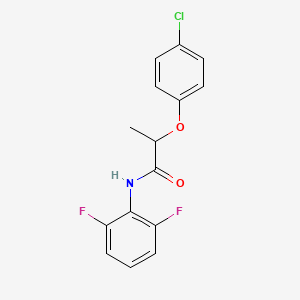 molecular formula C15H12ClF2NO2 B4572304 2-(4-氯苯氧基)-N-(2,6-二氟苯基)丙酰胺 