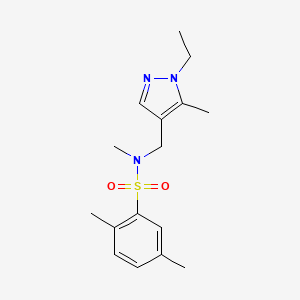 N-[(1-ethyl-5-methyl-1H-pyrazol-4-yl)methyl]-N,2,5-trimethylbenzenesulfonamide