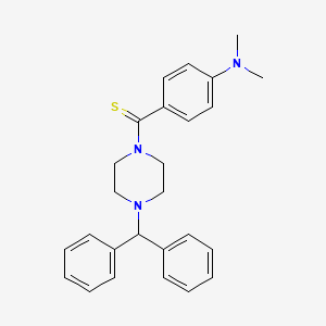 molecular formula C26H29N3S B4572334 4-[4-(Diphenylmethyl)piperazine-1-carbothioyl]-N,N-dimethylaniline 