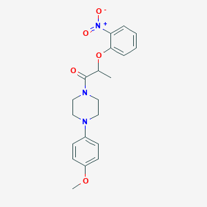 molecular formula C20H23N3O5 B457234 1-[4-(4-Methoxyphenyl)piperazin-1-yl]-2-(2-nitrophenoxy)propan-1-one 