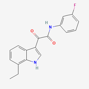 molecular formula C18H15FN2O2 B4572342 2-(7-乙基-1H-吲哚-3-基)-N-(3-氟苯基)-2-氧代乙酰胺 