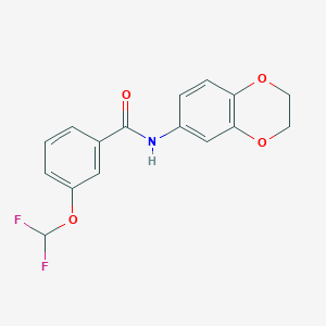 molecular formula C16H13F2NO4 B457235 3-(difluoromethoxy)-N-(2,3-dihydro-1,4-benzodioxin-6-yl)benzamide CAS No. 723254-39-5