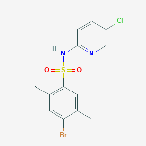 molecular formula C13H12BrClN2O2S B4572357 4-溴-N-(5-氯-2-吡啶基)-2,5-二甲基苯磺酰胺 