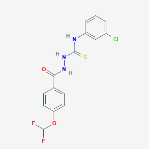 N-(3-CHLOROPHENYL)-2-[4-(DIFLUOROMETHOXY)BENZOYL]-1-HYDRAZINECARBOTHIOAMIDE