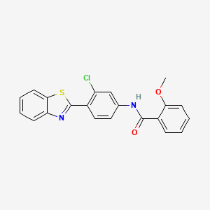 N-[4-(1,3-benzothiazol-2-yl)-3-chlorophenyl]-2-methoxybenzamide