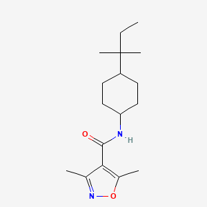 molecular formula C17H28N2O2 B4572404 N-[4-(1,1-二甲基丙基)环己基]-3,5-二甲基-4-异恶唑甲酰胺 