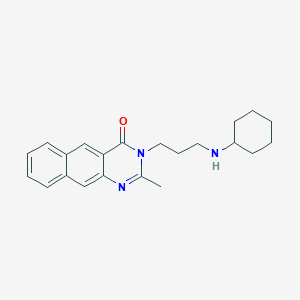 molecular formula C22H27N3O B4572409 3-[3-(cyclohexylamino)propyl]-2-methylbenzo[g]quinazolin-4(3H)-one 