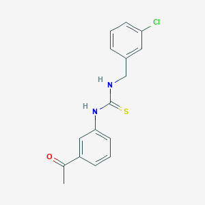 molecular formula C16H15ClN2OS B4572411 N-(3-acetylphenyl)-N'-(3-chlorobenzyl)thiourea 