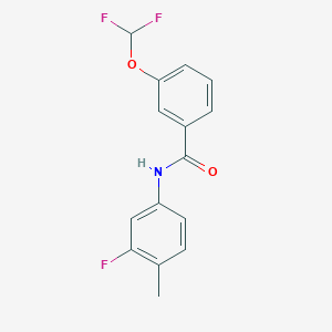 molecular formula C15H12F3NO2 B457243 3-(difluoromethoxy)-N-(3-fluoro-4-methylphenyl)benzamide 