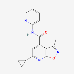 6-cyclopropyl-3-methyl-N-(pyridin-2-yl)[1,2]oxazolo[5,4-b]pyridine-4-carboxamide