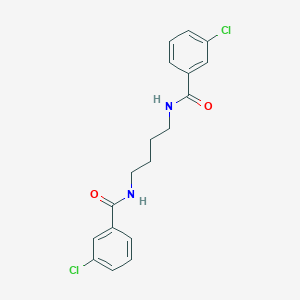molecular formula C18H18Cl2N2O2 B457244 3-chloro-N-{4-[(3-chlorobenzoyl)amino]butyl}benzamide 