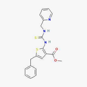 methyl 5-benzyl-2-({[(2-pyridinylmethyl)amino]carbonothioyl}amino)-3-thiophenecarboxylate