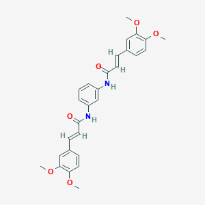 molecular formula C28H28N2O6 B457245 3-(3,4-dimethoxyphenyl)-N-(3-{[3-(3,4-dimethoxyphenyl)acryloyl]amino}phenyl)acrylamide 