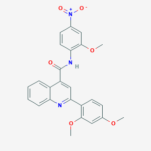 molecular formula C25H21N3O6 B457246 2-(2,4-dimethoxyphenyl)-N-(2-methoxy-4-nitrophenyl)quinoline-4-carboxamide 