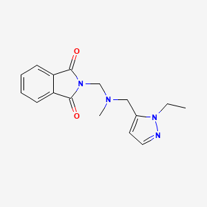 molecular formula C16H18N4O2 B4572468 2-{[[(1-ethyl-1H-pyrazol-5-yl)methyl](methyl)amino]methyl}-1H-isoindole-1,3(2H)-dione 