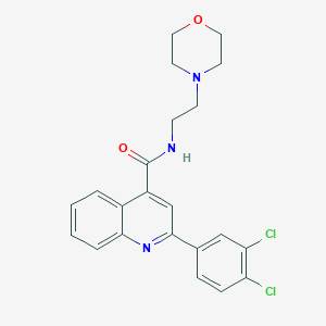 molecular formula C22H21Cl2N3O2 B457247 2-(3,4-dichlorophenyl)-N-[2-(4-morpholinyl)ethyl]-4-quinolinecarboxamide 