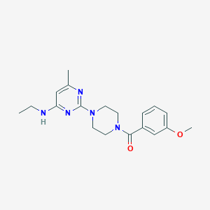 molecular formula C19H25N5O2 B4572476 N-ethyl-2-[4-(3-methoxybenzoyl)piperazin-1-yl]-6-methylpyrimidin-4-amine 