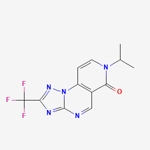 molecular formula C12H10F3N5O B4572483 7-异丙基-2-(三氟甲基)吡啶并[3,4-e][1,2,4]三唑并[1,5-a]嘧啶-6(7H)-酮 