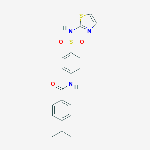 molecular formula C19H19N3O3S2 B457251 4-isopropyl-N-{4-[(1,3-thiazol-2-ylamino)sulfonyl]phenyl}benzamide 