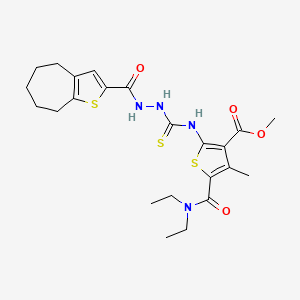 methyl 5-[(diethylamino)carbonyl]-4-methyl-2-({[2-(5,6,7,8-tetrahydro-4H-cyclohepta[b]thien-2-ylcarbonyl)hydrazino]carbonothioyl}amino)-3-thiophenecarboxylate