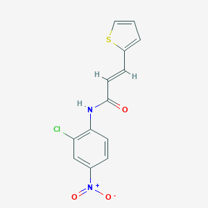 molecular formula C13H9ClN2O3S B457254 N-{2-chloro-4-nitrophenyl}-3-(2-thienyl)acrylamide 