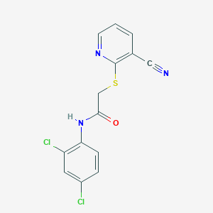 2-[(3-cyanopyridin-2-yl)sulfanyl]-N-(2,4-dichlorophenyl)acetamide