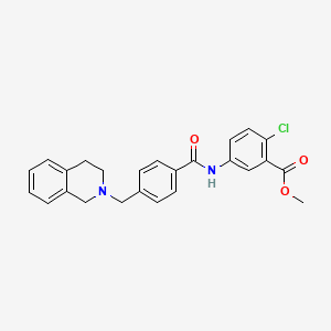 molecular formula C25H23ClN2O3 B4572562 2-氯-5-[[4-(3,4-二氢-2(1H)-异喹啉甲基)苯甲酰]氨基]苯甲酸甲酯 