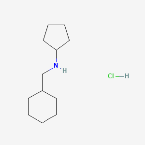 molecular formula C12H24ClN B4572564 盐酸环己基甲基环戊胺 