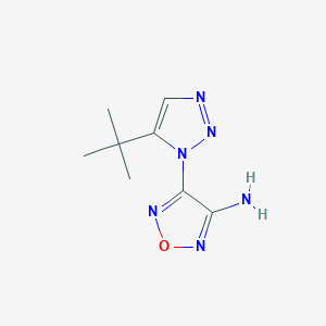 molecular formula C8H12N6O B4572575 4-(5-tert-butyl-1H-1,2,3-triazol-1-yl)-1,2,5-oxadiazol-3-amine 