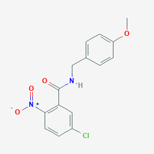 molecular formula C15H13ClN2O4 B457258 5-chloro-2-nitro-N-(4-methoxybenzyl)benzamide 