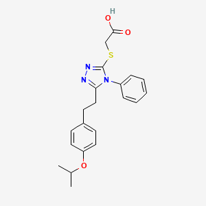 molecular formula C21H23N3O3S B4572585 ({5-[2-(4-isopropoxyphenyl)ethyl]-4-phenyl-4H-1,2,4-triazol-3-yl}thio)acetic acid 