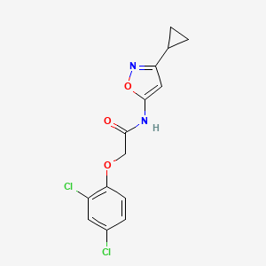 molecular formula C14H12Cl2N2O3 B4572596 N-(3-cyclopropyl-5-isoxazolyl)-2-(2,4-dichlorophenoxy)acetamide 