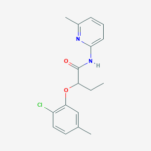 molecular formula C17H19ClN2O2 B4572601 2-(2-chloro-5-methylphenoxy)-N-(6-methyl-2-pyridinyl)butanamide 