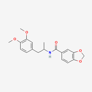 molecular formula C19H21NO5 B4572605 N-[2-(3,4-dimethoxyphenyl)-1-methylethyl]-1,3-benzodioxole-5-carboxamide 