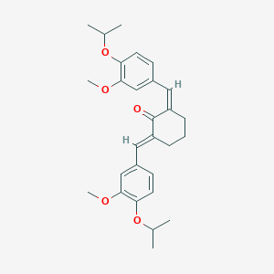 molecular formula C28H34O5 B457261 2,6-Bis(4-isopropoxy-3-methoxybenzylidene)cyclohexanone 