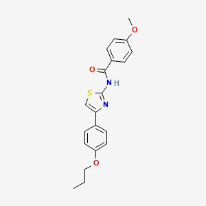 molecular formula C20H20N2O3S B4572614 4-甲氧基-N-[4-(4-丙氧基苯基)-1,3-噻唑-2-基]苯甲酰胺 