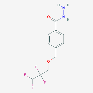 molecular formula C11H12F4N2O2 B457264 4-[(2,2,3,3-Tetrafluoropropoxy)methyl]benzohydrazide CAS No. 438473-25-7