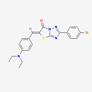 molecular formula C21H19BrN4OS B4572670 2-(4-溴苯基)-5-[4-(二乙氨基)亚苄基][1,3]噻唑并[3,2-b][1,2,4]三唑-6(5H)-酮 