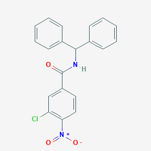 molecular formula C20H15ClN2O3 B457269 N-benzhydryl-3-chloro-4-nitrobenzamide 