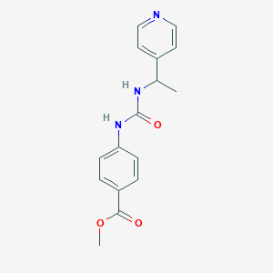 molecular formula C16H17N3O3 B4572704 4-[{({[1-(4-吡啶基)乙基]氨基}羰基)氨基}甲基苯甲酸酯 