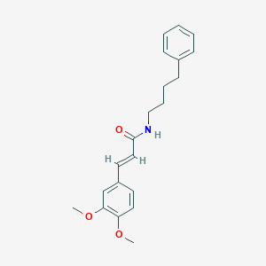 molecular formula C21H25NO3 B457271 (2E)-3-(3,4-dimethoxyphenyl)-N-(4-phenylbutyl)prop-2-enamide 